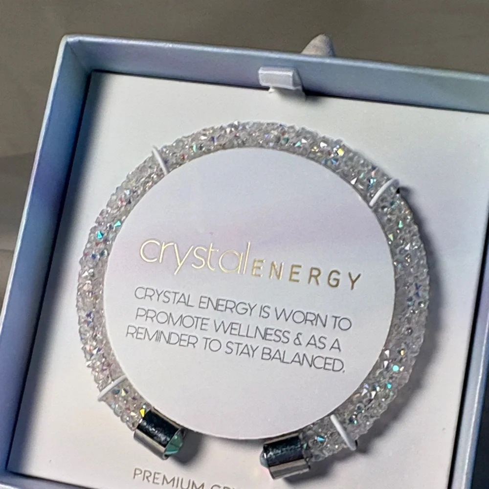 Silver  Crystal Bracelet to promote wellness and balance. - Picture 2 of 3